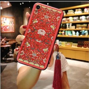iPhone Xs X Handpainted Chinoiserie Silicone Case